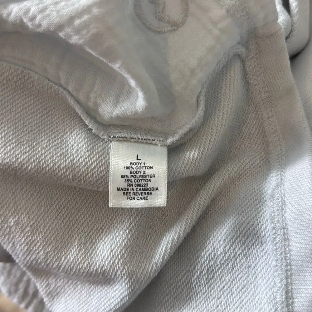 Magellan Outdoors Lounge Set Womens Large Relaxed Fit Shirt Shorts 2 Pc White - Picture 12 of 13